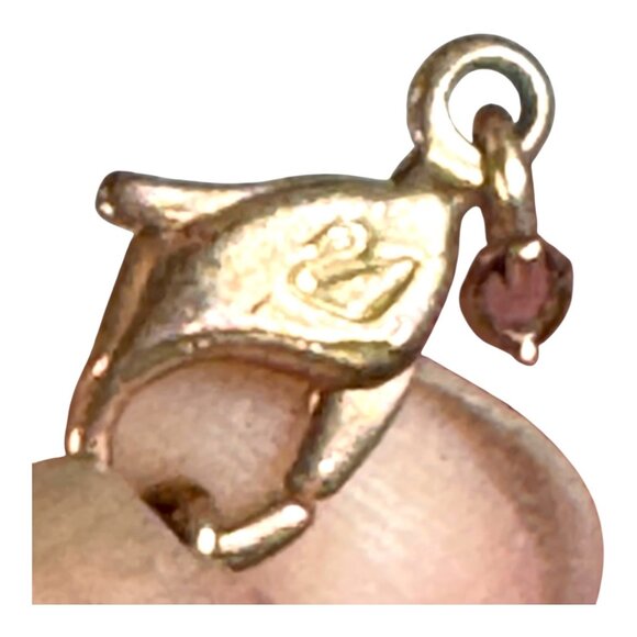 Swarovski Gold Toned Chain Necklace Square Cut Rose Gold CZ Pendant 5510698 - Picture 8 of 9